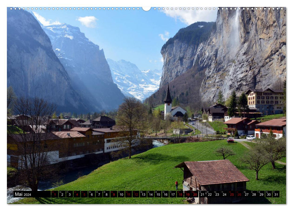 Magie des montagnes – photos de l’Oberland bernois (calendrier mural CALVENDO 2024) 