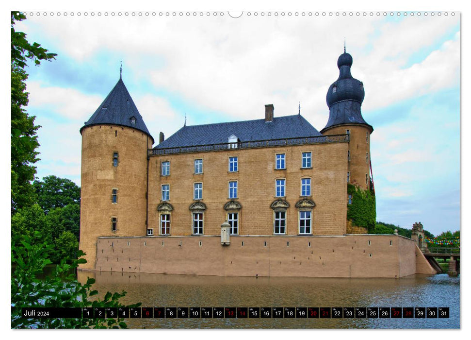 Münsterland Romantik - Romantic castles and moated castles (CALVENDO Premium Wall Calendar 2024) 