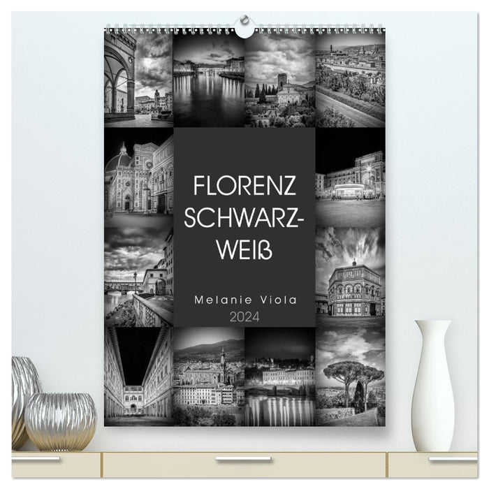 FLORENZ SCHWARZWEIß (CALVENDO Premium Wandkalender 2024)