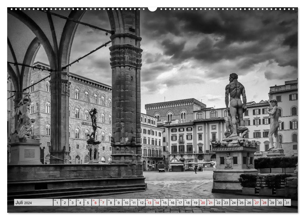 FLORENZ Monochrome Impressionen (CALVENDO Premium Wandkalender 2024)