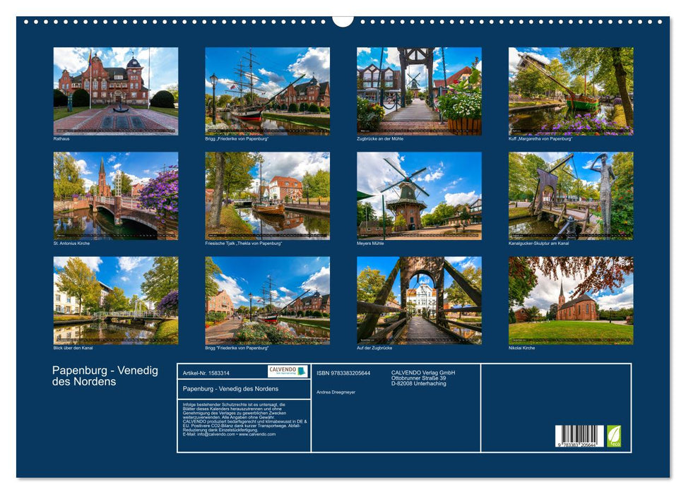 Papenburg - Venice of the North (CALVENDO wall calendar 2024) 