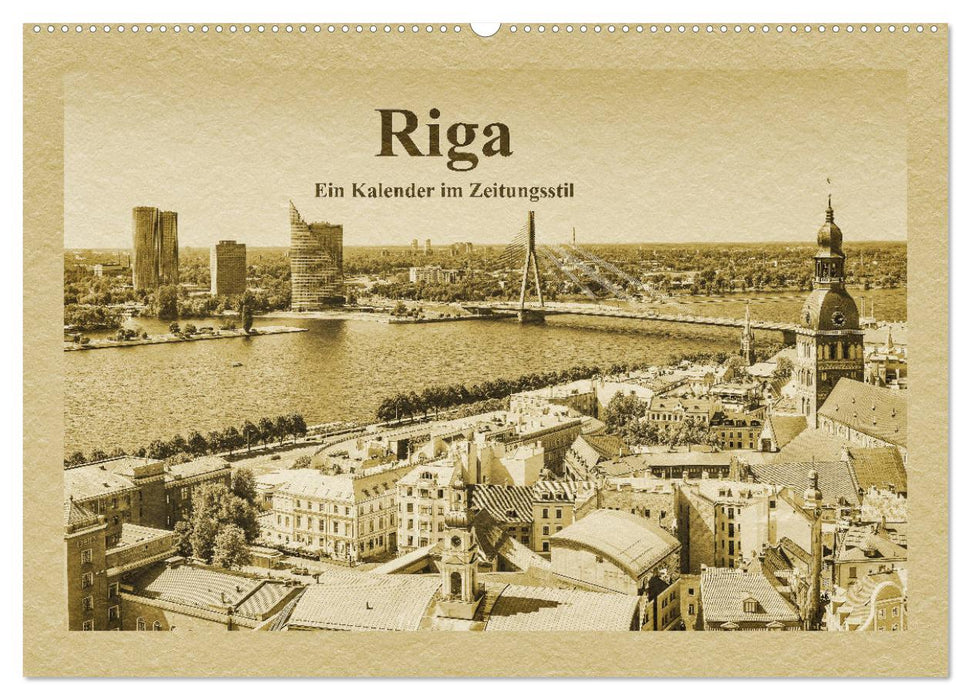 Riga – Un calendrier façon journal (calendrier mural CALVENDO 2024) 