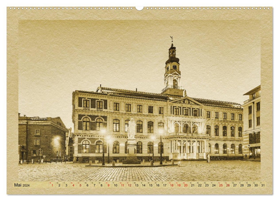 Riga – A newspaper-style calendar (CALVENDO wall calendar 2024) 