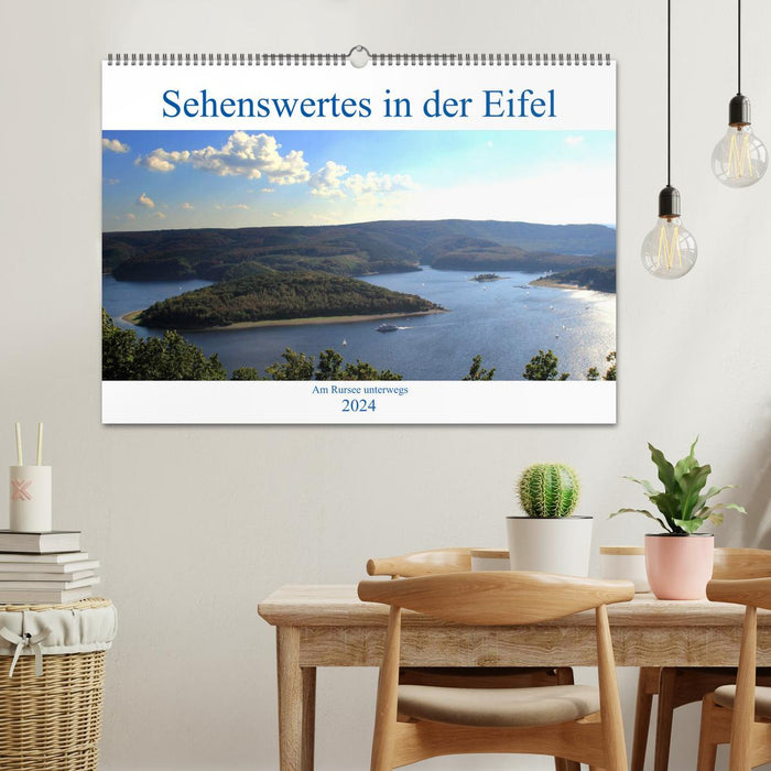 Things to see in the Eifel - On the Rursee (CALVENDO wall calendar 2024) 