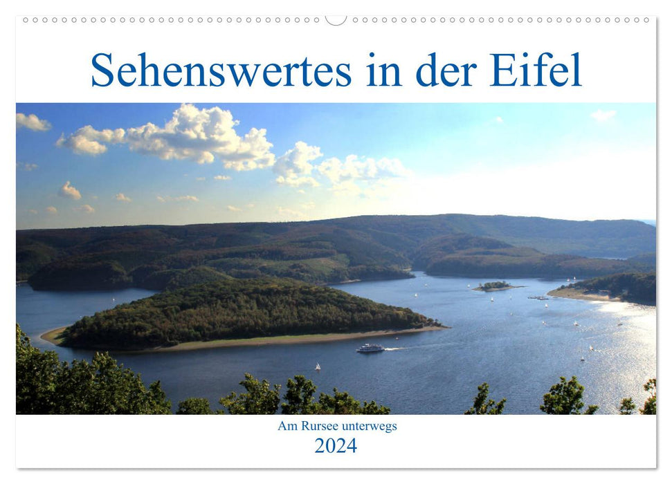 Things to see in the Eifel - On the Rursee (CALVENDO wall calendar 2024) 