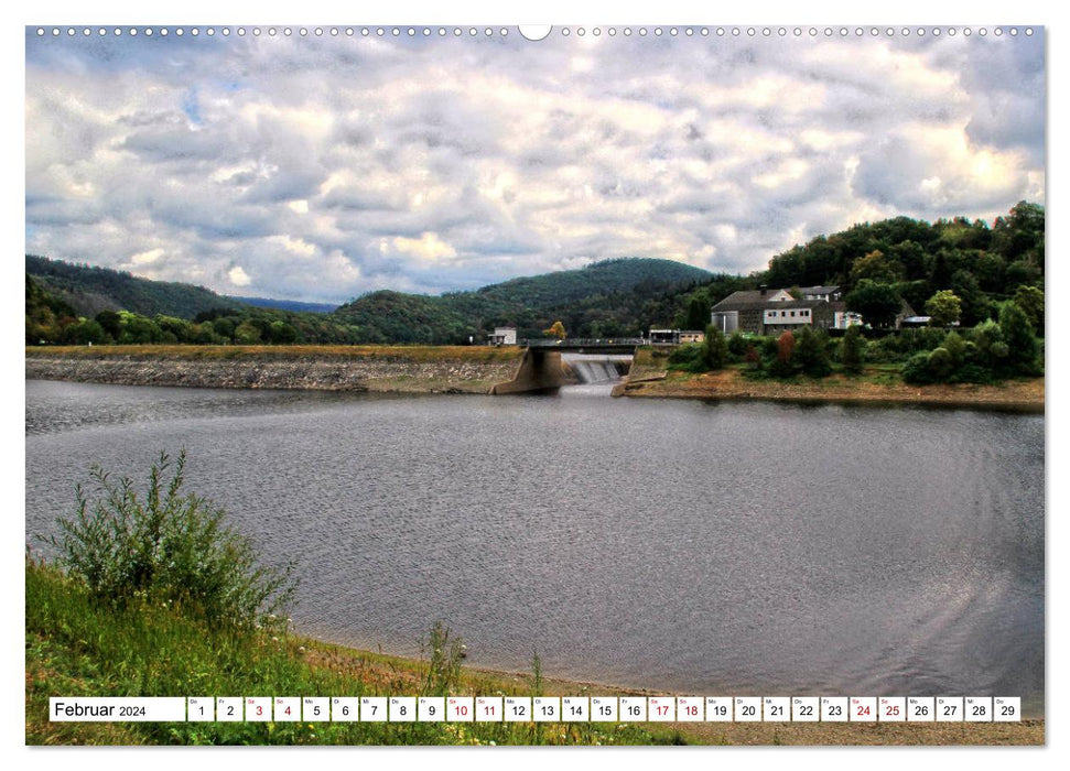 Things to see in the Eifel - On the Rursee (CALVENDO wall calendar 2024) 
