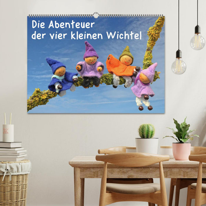 Die Abenteuer der vier kleinen Wichtel (CALVENDO Wandkalender 2024)