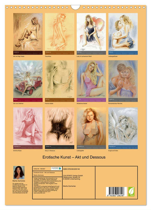 Erotische Gemälde und Zeichnungen 2024 (CALVENDO Wandkalender 2024)