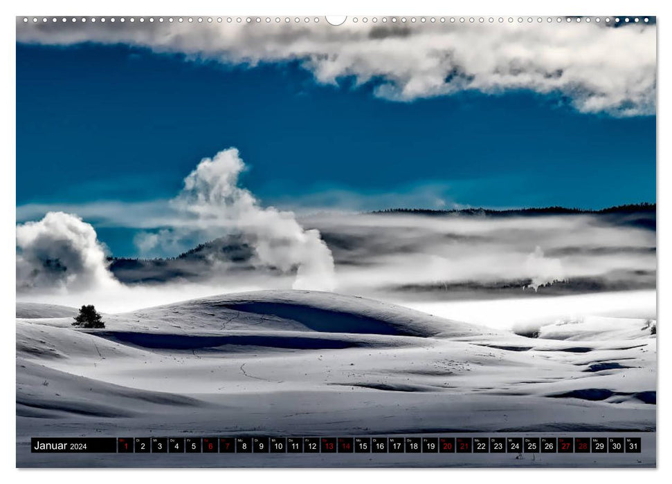 Le parc national de Yellowstone. Danse sur le volcan (Calendrier mural CALVENDO 2024) 