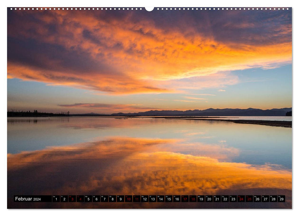 Le parc national de Yellowstone. Danse sur le volcan (Calendrier mural CALVENDO 2024) 