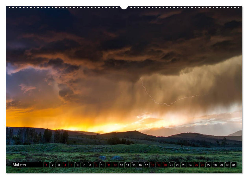 Yellowstone National Park. Dance on the volcano (CALVENDO wall calendar 2024) 