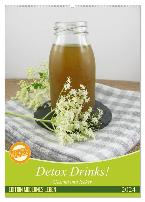 Detox drinks! Healthy and delicious (CALVENDO wall calendar 2024) 