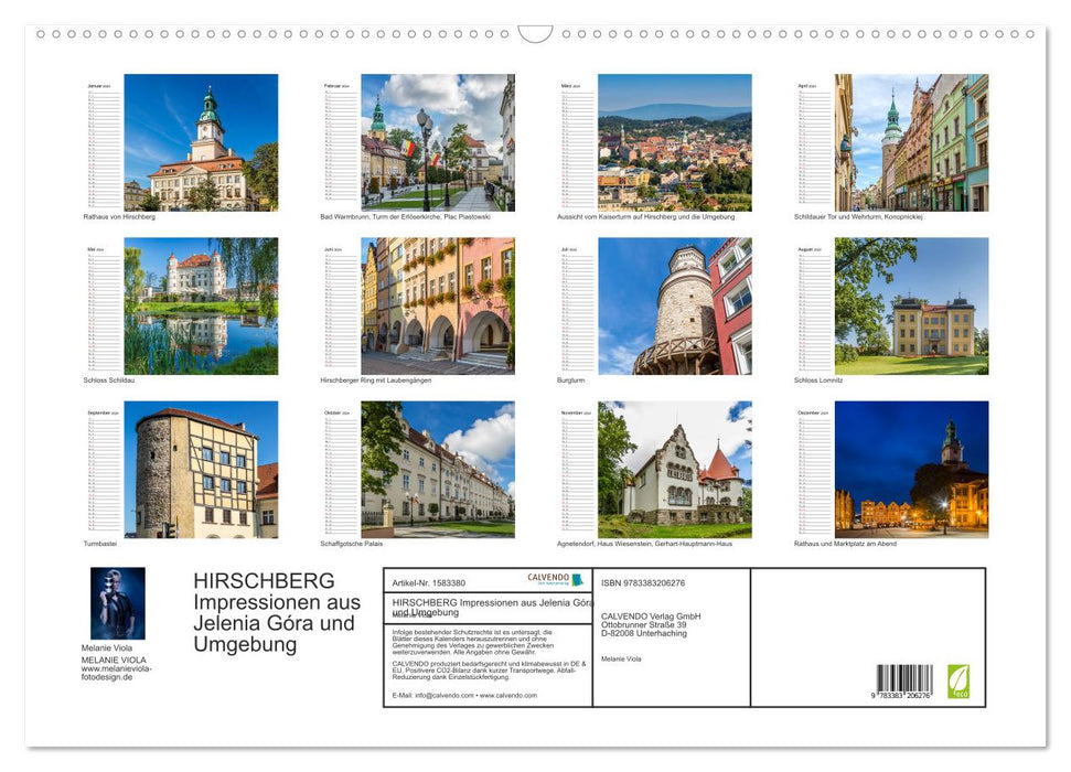 Impressions HIRSCHBERG de Jelenia Góra et de ses environs (calendrier mural CALVENDO 2024) 