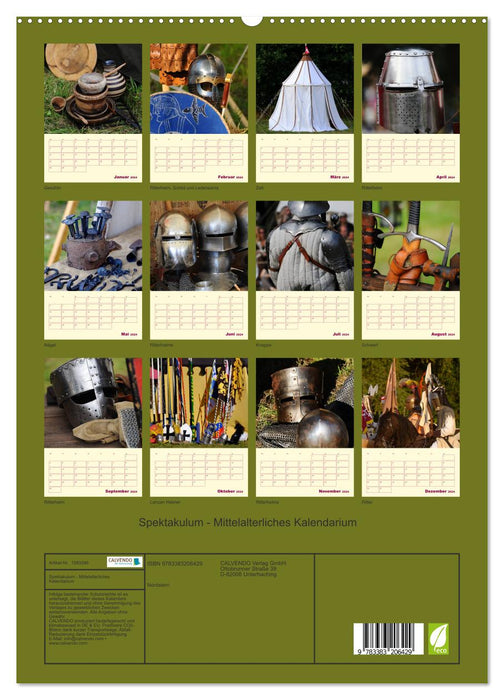 Spektakulum - Mittelalterliches Kalendarium (CALVENDO Premium Wandkalender 2024)
