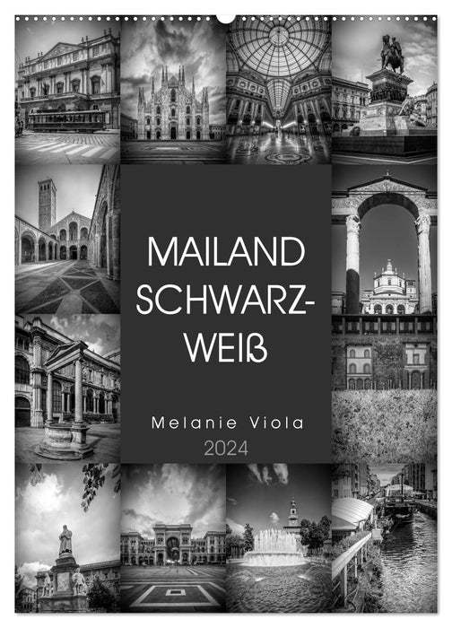 MAILAND SCHWARZWEIß (CALVENDO Wandkalender 2024)