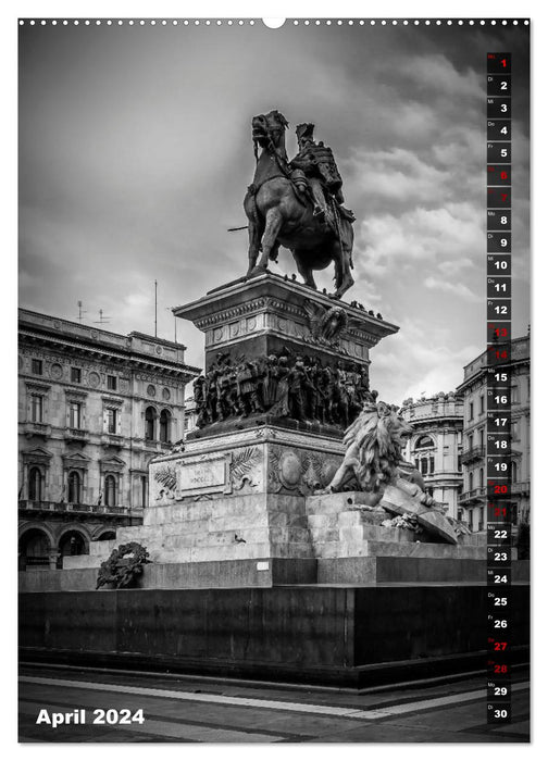 MILAN BLACK AND WHITE (CALVENDO wall calendar 2024) 