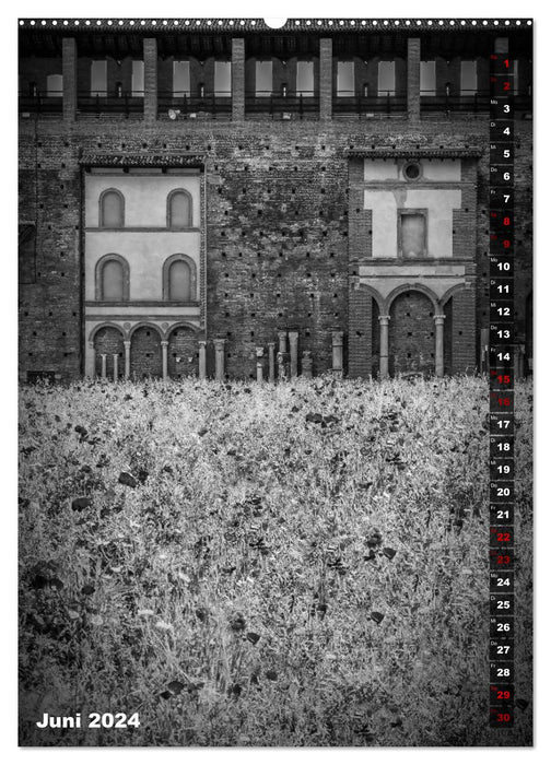 MILAN BLACK AND WHITE (CALVENDO wall calendar 2024) 