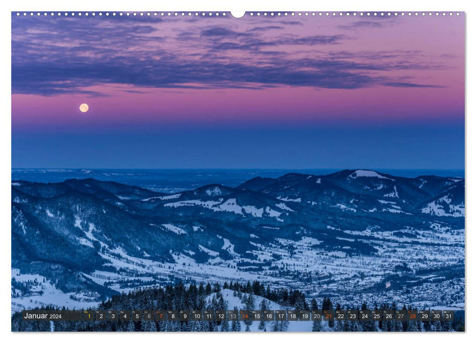 Lumières du ciel - lune et étoiles (Calvendo Premium Wall Calendar 2024) 