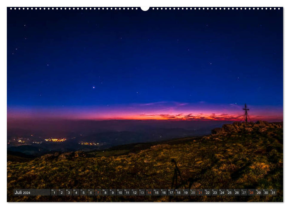 Himmelslichter - Mond und Sterne (CALVENDO Premium Wandkalender 2024)