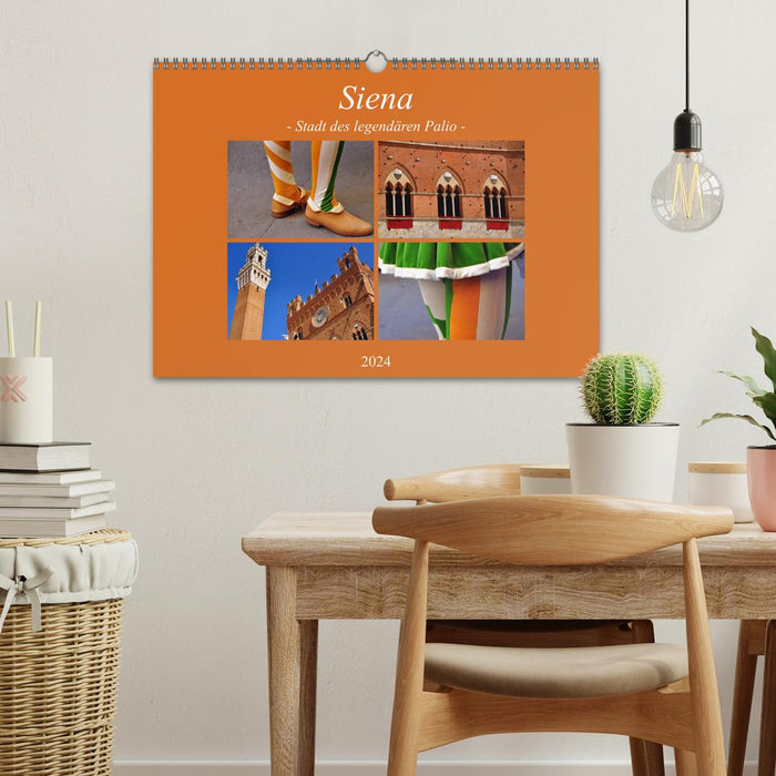 Siena - city of the legendary Palio (CALVENDO wall calendar 2024) 