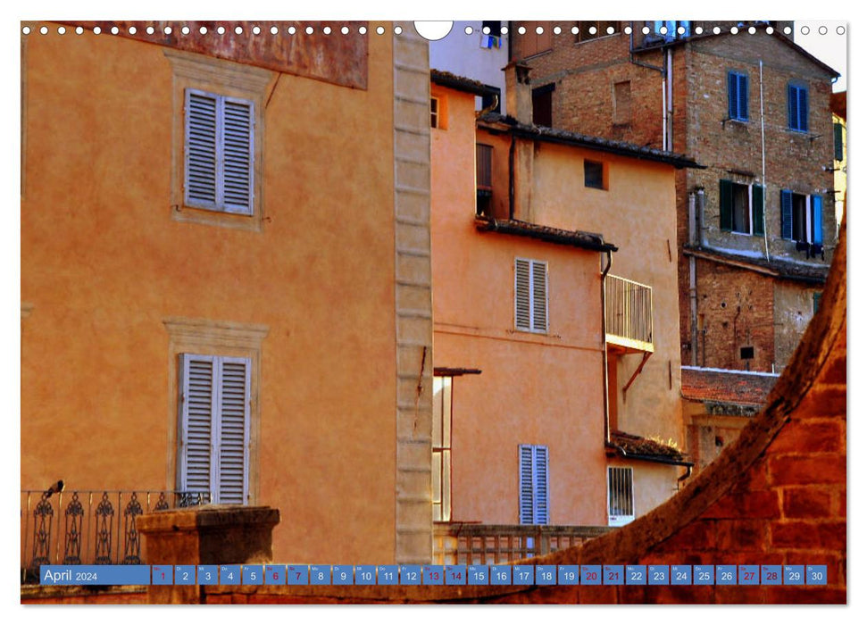 Siena - Stadt des legendären Palio (CALVENDO Wandkalender 2024)