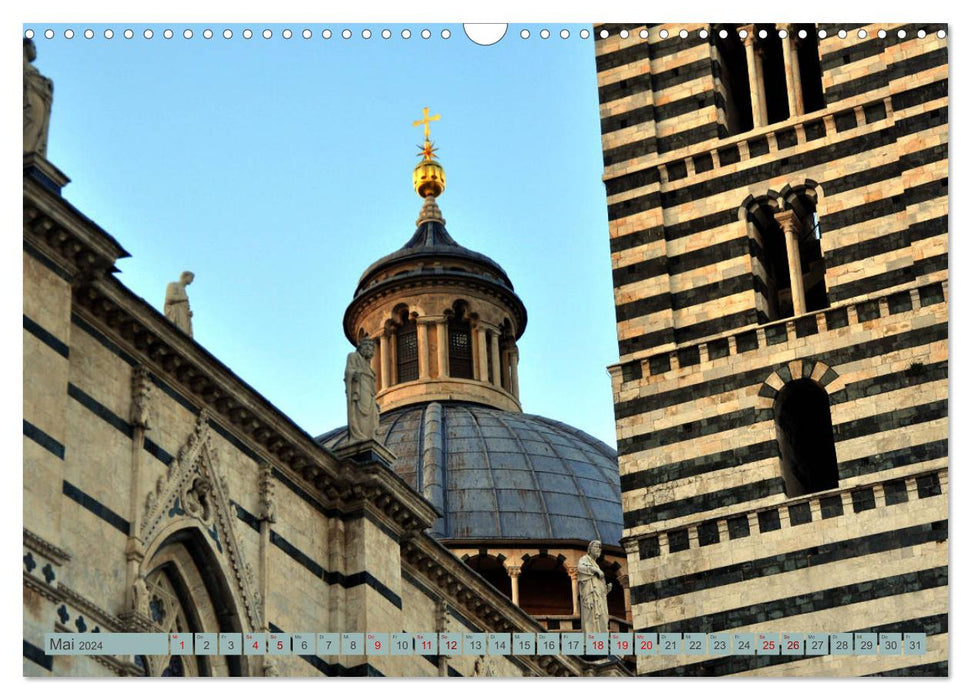 Siena - Stadt des legendären Palio (CALVENDO Wandkalender 2024)