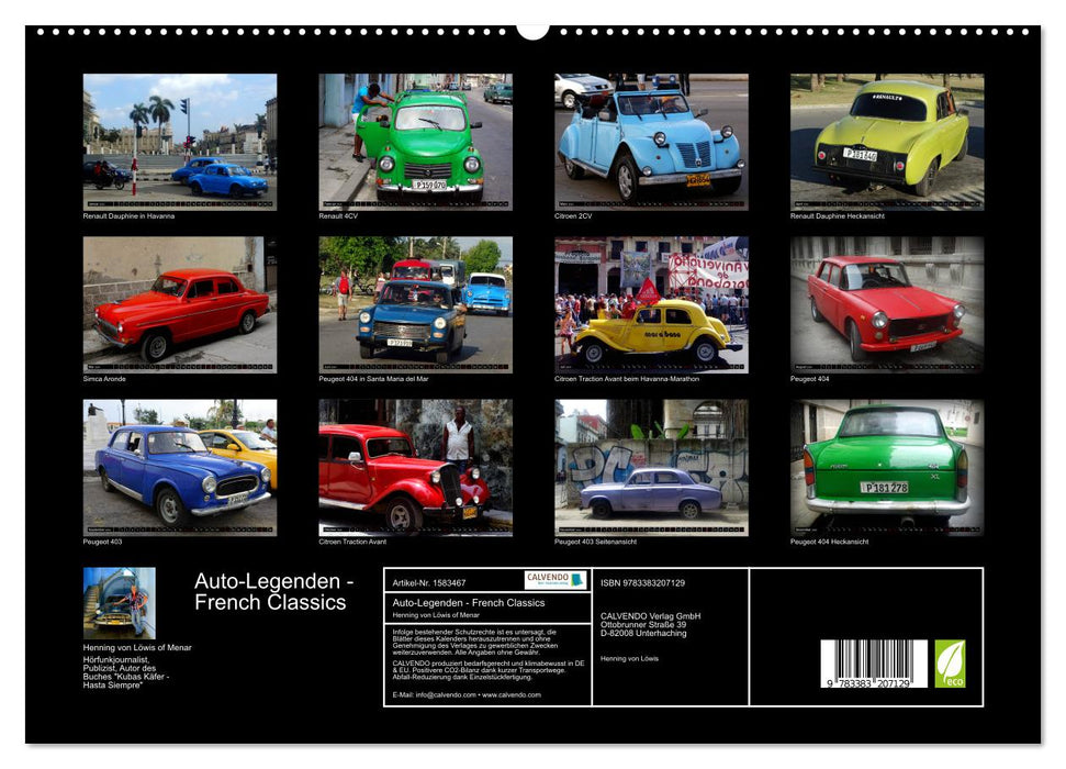 Auto-Legenden - French Classics (CALVENDO Premium Wandkalender 2024)