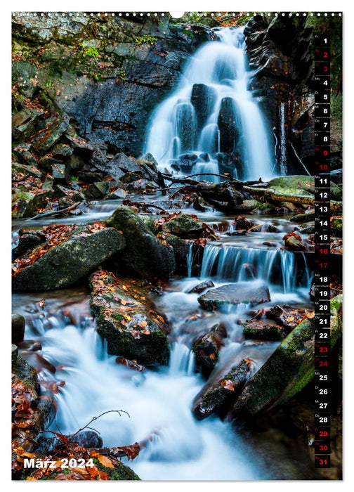 Water falls. Impressive spectacles of nature (CALVENDO Premium Wall Calendar 2024) 