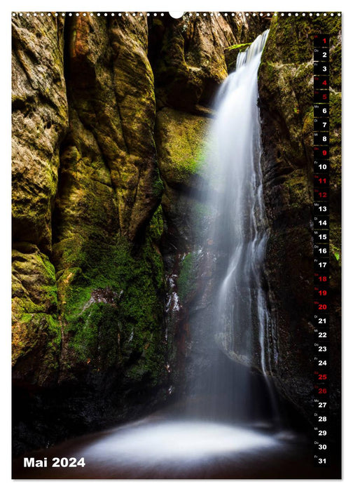 Cascades. Spectacles impressionnants de la nature (Calendrier mural CALVENDO Premium 2024) 