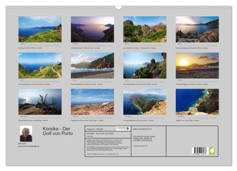 Corsica - The Gulf of Porto (CALVENDO wall calendar 2024) 