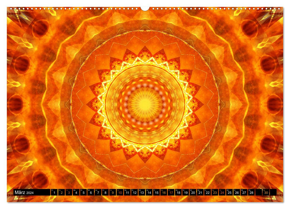 Energie - Mandalas in orange (CALVENDO Wandkalender 2024)