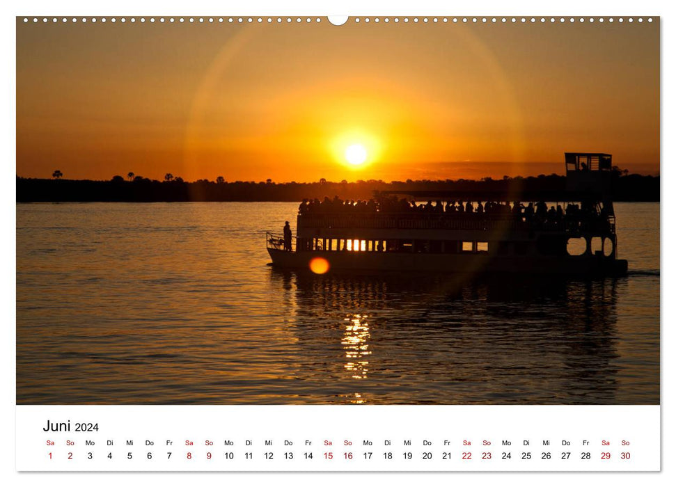 Sambia und der Sambesi (CALVENDO Premium Wandkalender 2024)