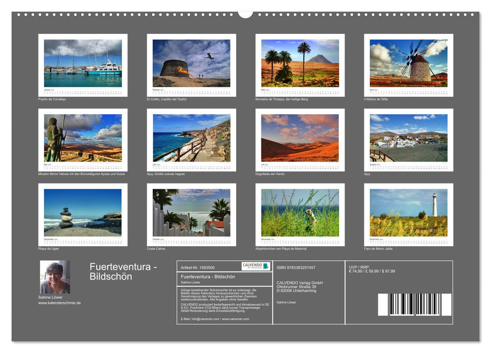Fuerteventura - Magnifique (Calendrier mural CALVENDO Premium 2024) 