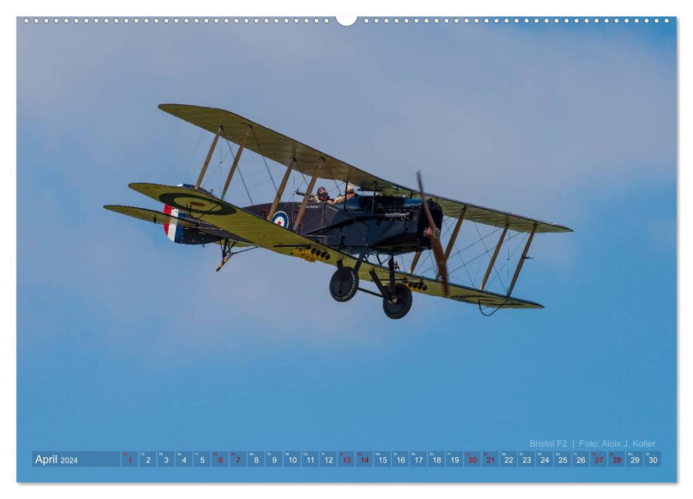 Historische Propellerflugzeuge 2024 (CALVENDO Premium Wandkalender 2024)