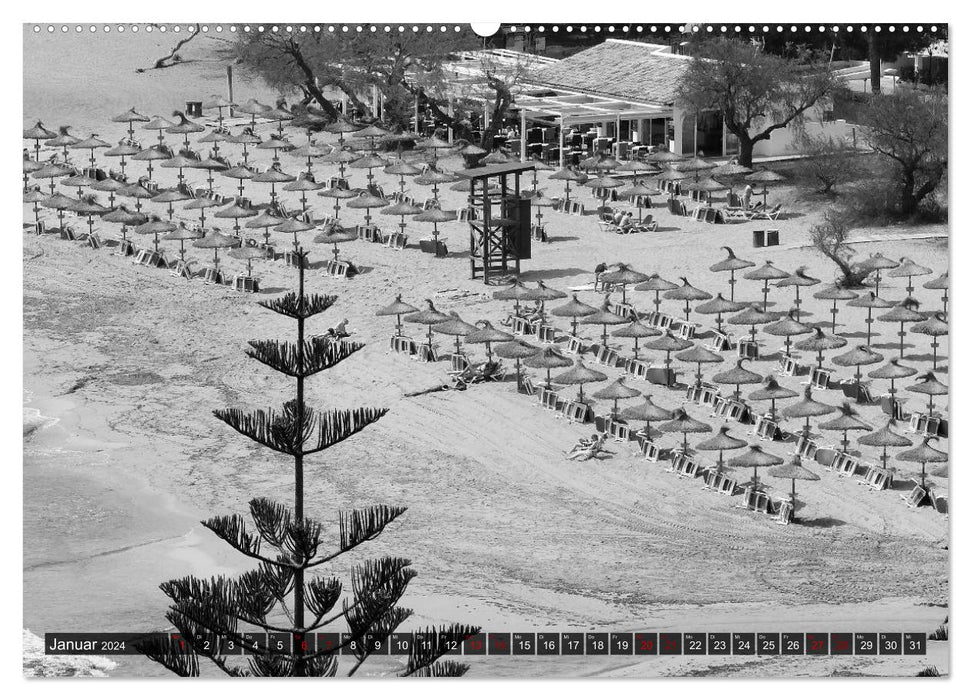 Mallorca monochrom (CALVENDO Wandkalender 2024)