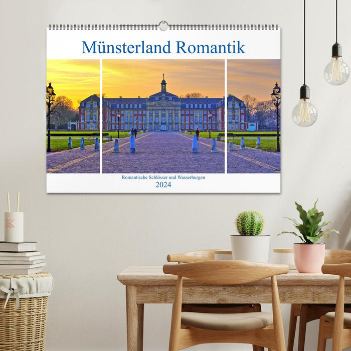 Münsterland Romantik - Romantische Schlösser und Wasserburgen (CALVENDO Wandkalender 2024)