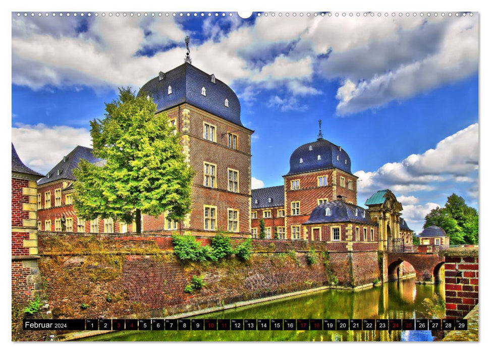 Münsterland Romantik - Romantic castles and moated castles (CALVENDO wall calendar 2024) 