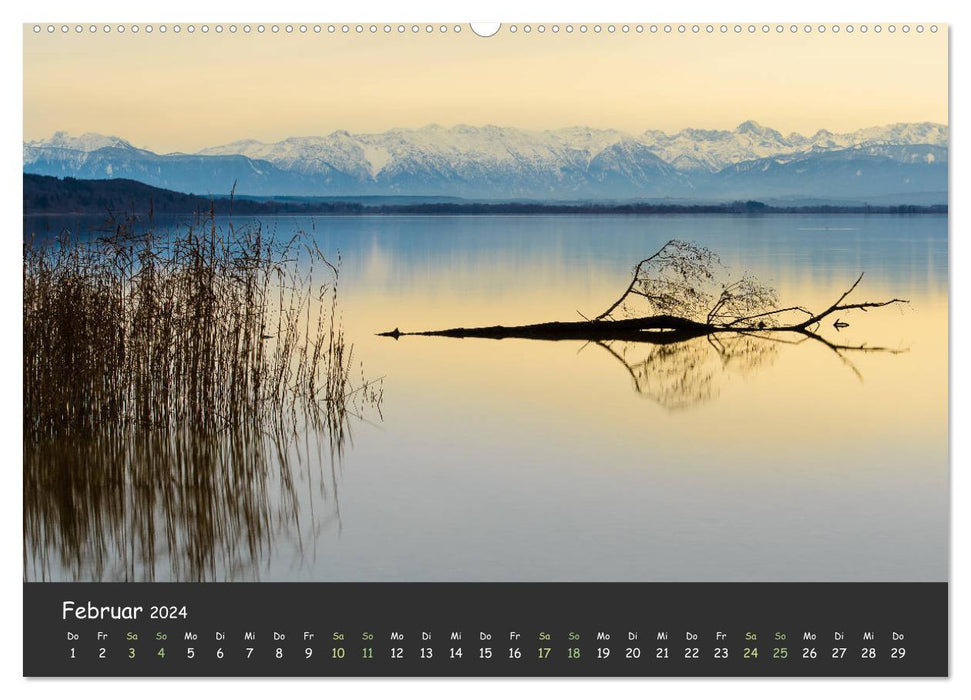 Ammersee to Walchensee - dream landscapes in the foothills of the Alps (CALVENDO Premium Wall Calendar 2024) 