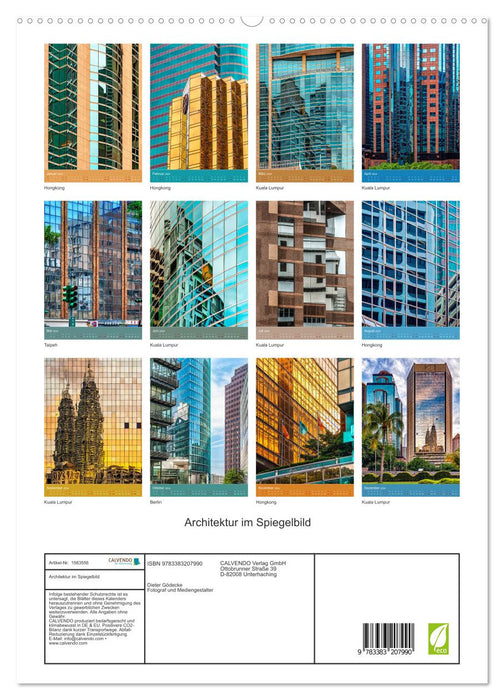 Architecture dans une image miroir (Calendrier mural CALVENDO Premium 2024) 