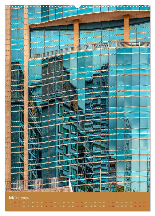 Architecture dans une image miroir (Calendrier mural CALVENDO Premium 2024) 