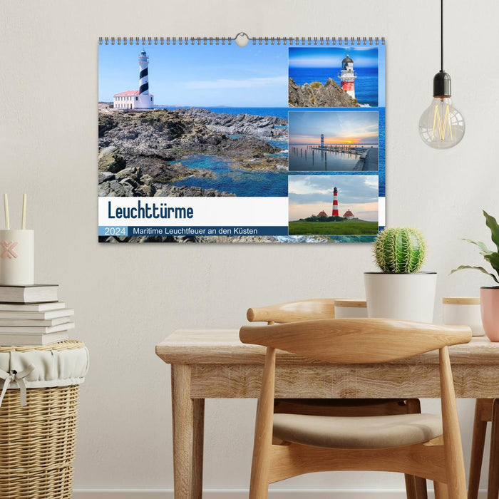Lighthouses - Maritime beacons on the coasts (CALVENDO wall calendar 2024) 