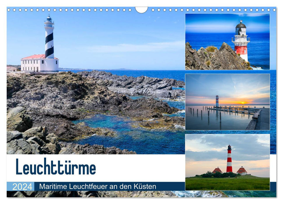 Lighthouses - Maritime beacons on the coasts (CALVENDO wall calendar 2024) 