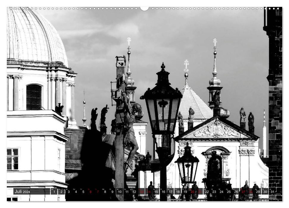 Prague monochrome (Calvendo Premium Wall Calendar 2024) 