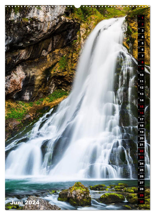 Cascades. Spectacles impressionnants de la nature (calendrier mural CALVENDO 2024) 