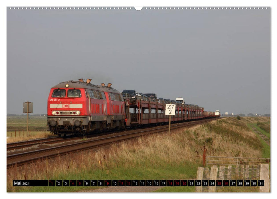 Norddeutsche Eisenbahnen (CALVENDO Premium Wandkalender 2024)