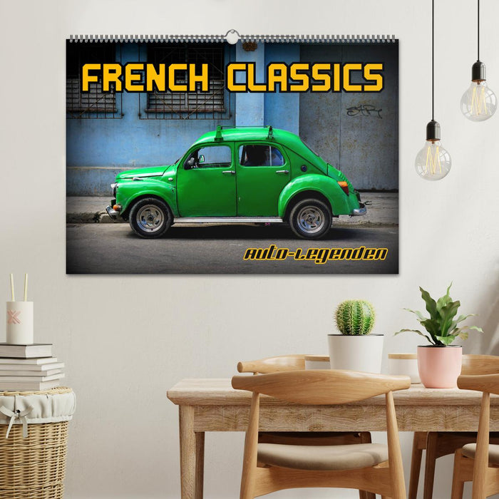 Car Legends - French Classics (CALVENDO Wall Calendar 2024) 