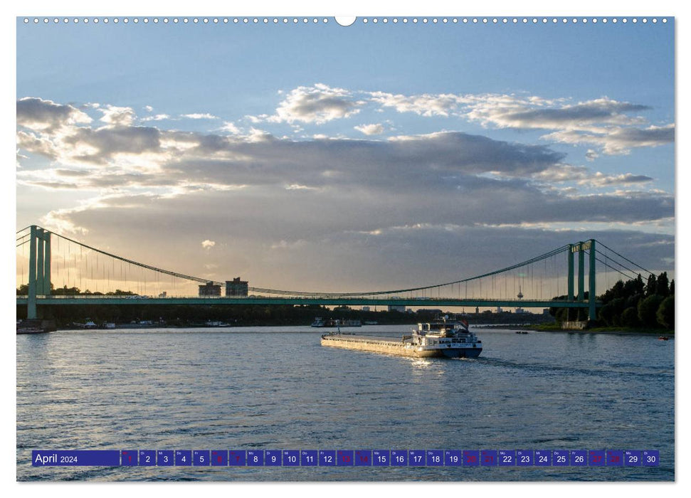 Am Rhein in Köln (CALVENDO Premium Wandkalender 2024)