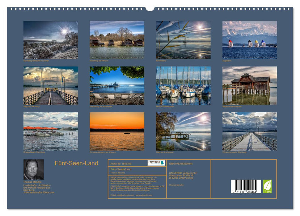 Fünf-Seen-Land (CALVENDO Premium Wandkalender 2024)