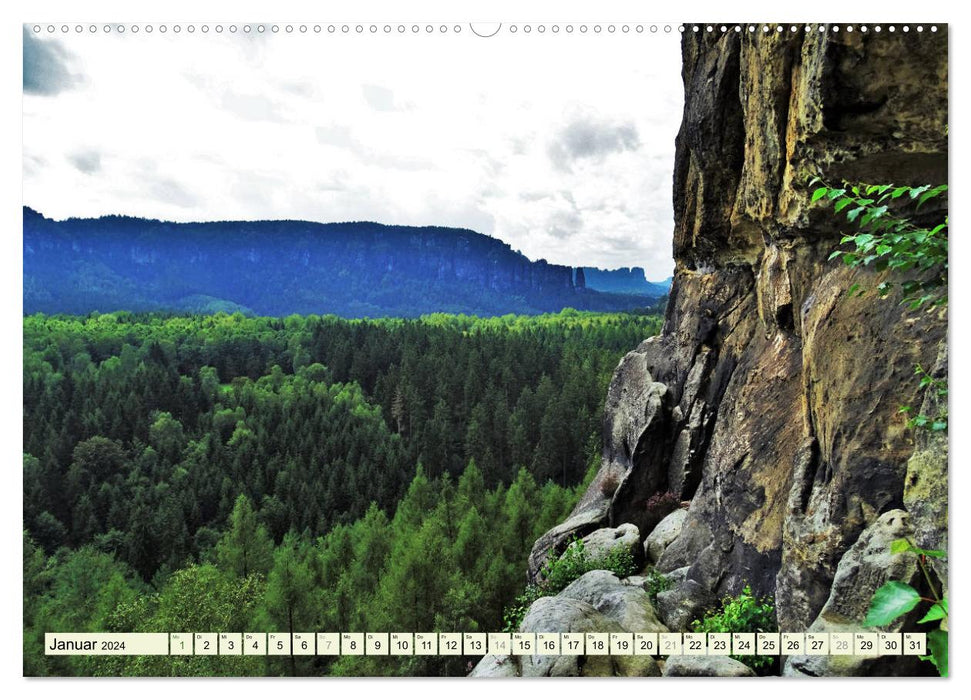 Wandererlebnisse in der Sächsischen Schweiz (CALVENDO Wandkalender 2024)