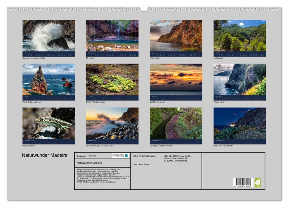 Naturwunder Madeira (CALVENDO Wandkalender 2024)